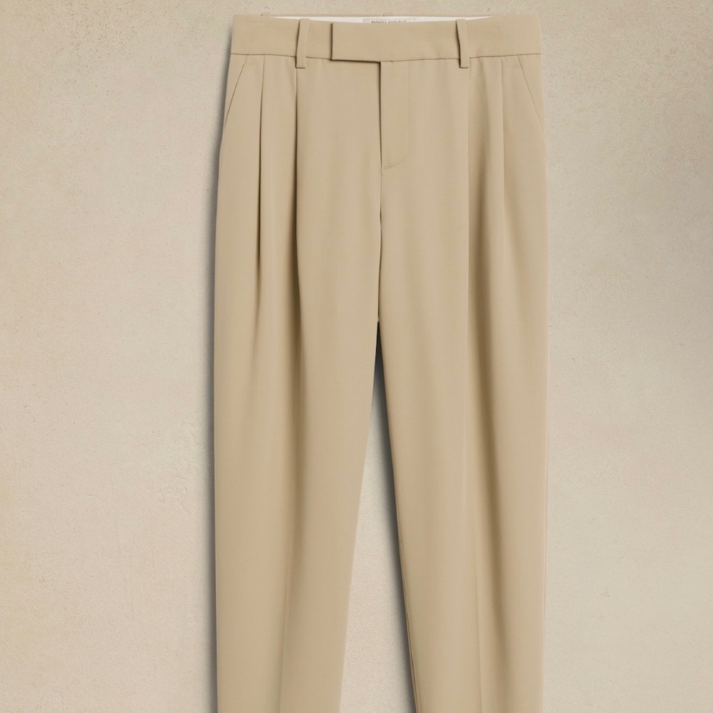Pleated Italian Wool Pant
